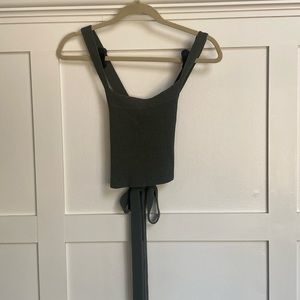 Aritzia Wilfred Cropped Knit Halter Top